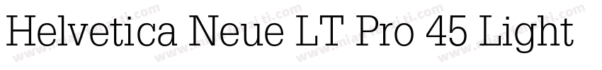 Helvetica Neue LT Pro 45 Light字体转换